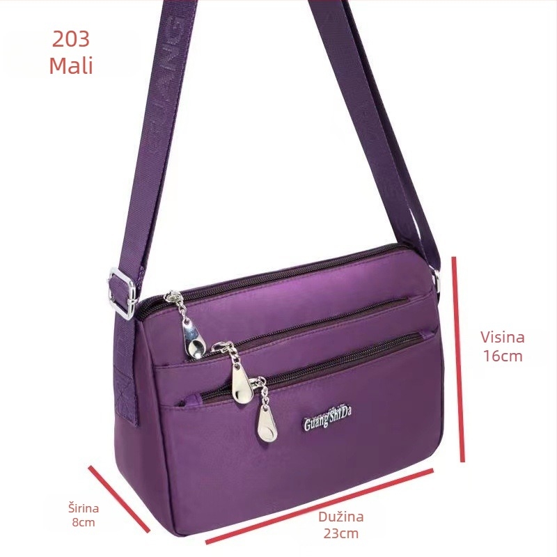 Guangshida Ženska Višeslojna Crossbody Torba, Vodootporna Oxford Platna, Žepa za Telefon, Unutarnja Patch Žep, Jedan Remen