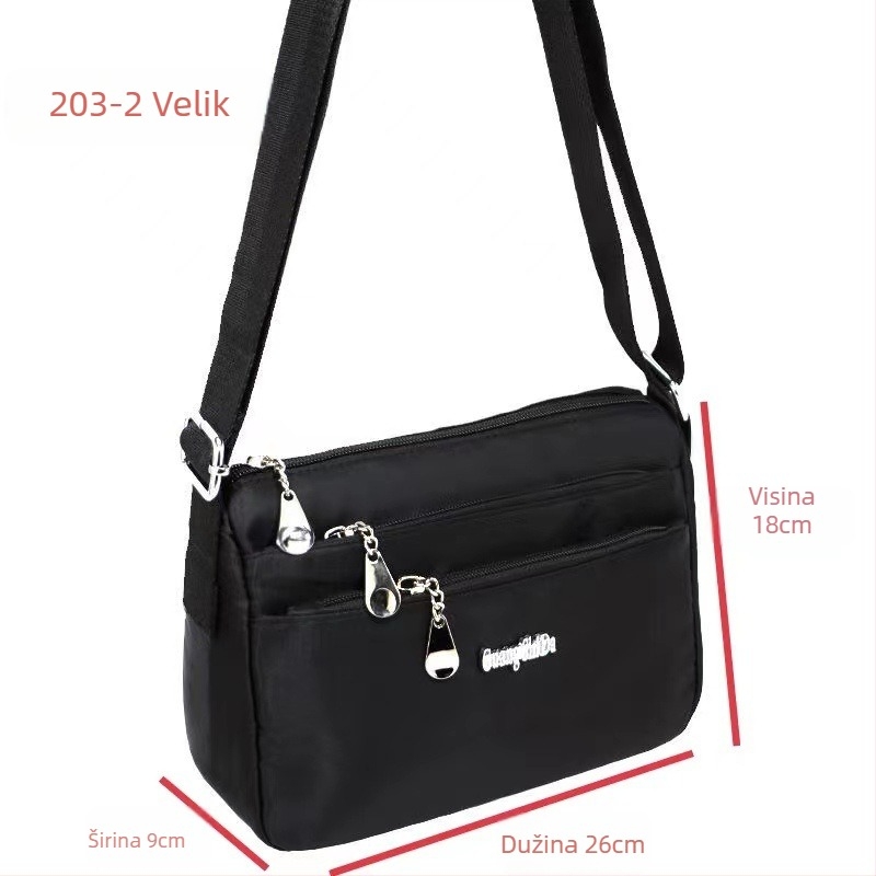 Guangshida Ženska Višeslojna Crossbody Torba, Vodootporna Oxford Platna, Žepa za Telefon, Unutarnja Patch Žep, Jedan Remen