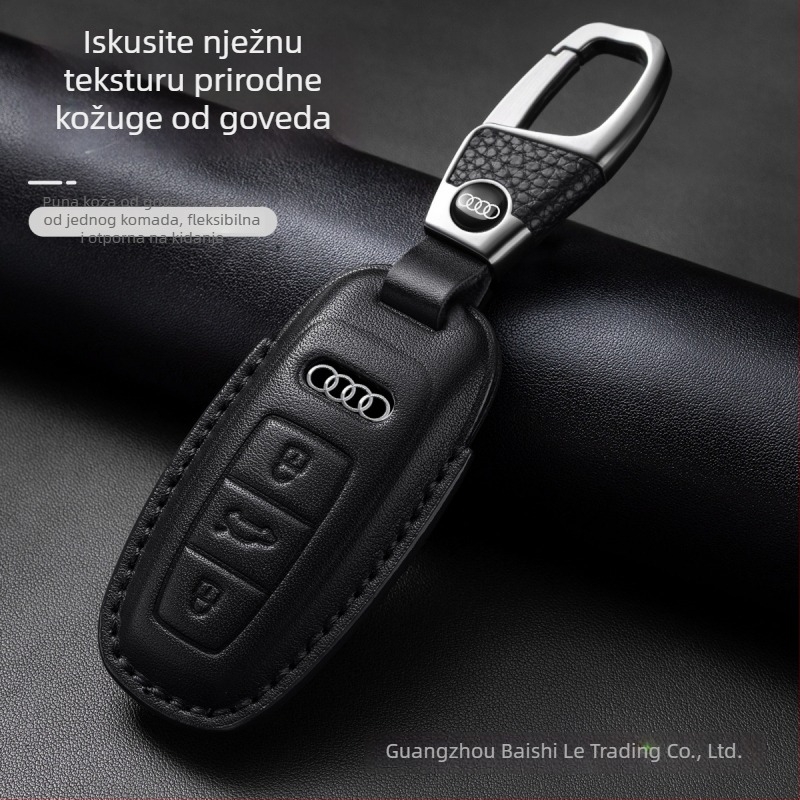 FHAO futrola za ključ Audi – vrhunska koža, kompatibilna s A6L, A3/Q3/A4L, Q5L, Q7, A7L/Q2L/A5