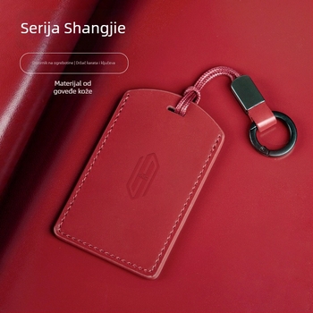Kožna futrola za kartice i ključeve od kravlje kože, minimalistički stil, NFC, podržava proximit kartice, prilagodljiva