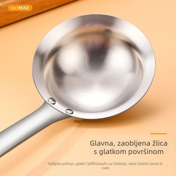 Skimmer od nehrđajućeg čelika 304 za rezance i knedle, duboki dizajn, otporan na visoke temperature, kuhinjski filtr za prženje