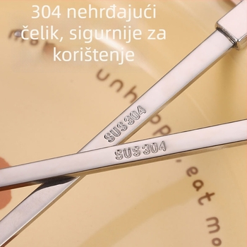 304 nehrđajući čelik žličica s karikaturnim mačjim likom – miješajuća žličica za čaj, kavu i deserte; za odrasle; mogućnost tiska logotipa