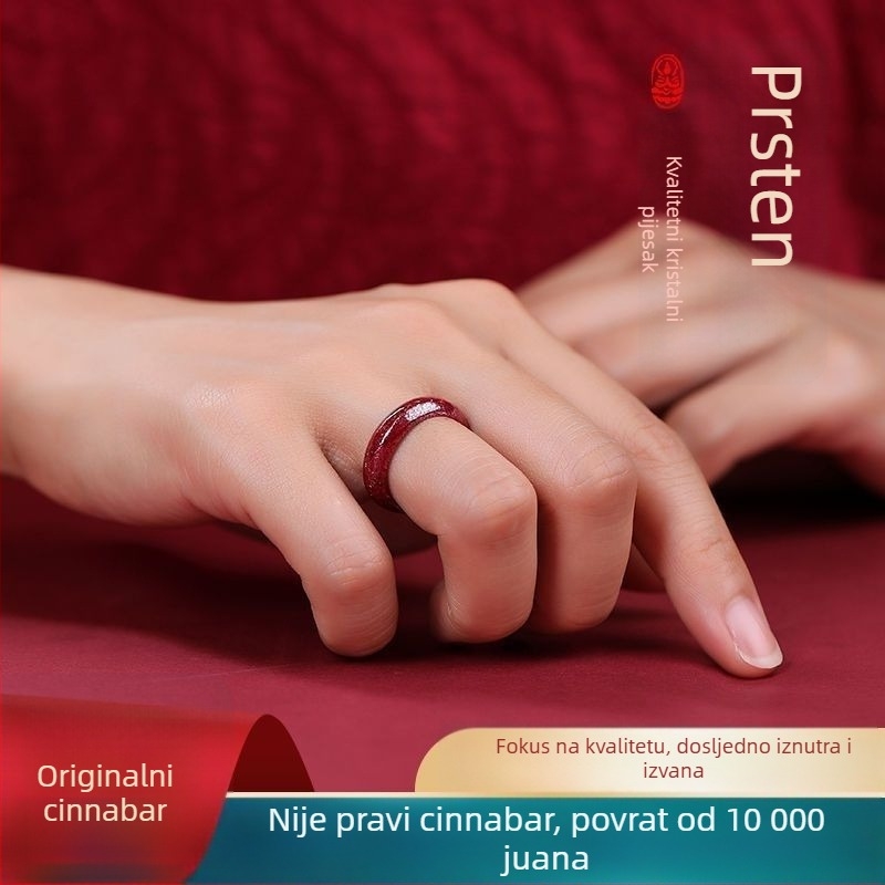 Prsten s lažnim perlama, etnički stil, umjetnički retro nakit