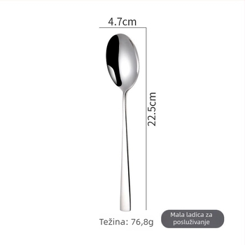 304 nehrđajućeg čelika dugačka žlica za posluživanje s graviranjem, marka Mrs. King, stil Japan/Korea