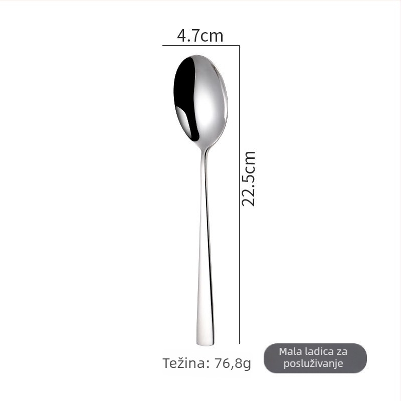 304 nehrđajućeg čelika dugačka žlica za posluživanje s graviranjem, marka Mrs. King, stil Japan/Korea