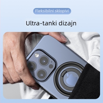 Stolni magnetski držač za telefon s prstenom – rotirajući, kružni dizajn s dvostrukim prstenom, od legure