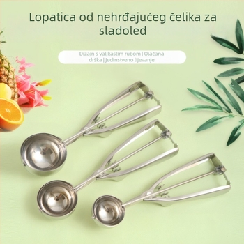 Žlica za sladoled od nehrđajućeg čelika, novi kineski stil, završna obrada vodom, premium kvaliteta, lansirano 2019.