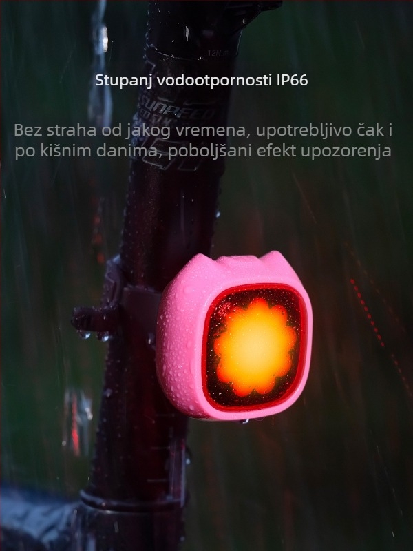 VXM stražnja svjetiljka za cestovne i planinske bicikle s inteligentnim senzorom kočenja, USB-C punjiva, svjetlo za noćnu vožnju s upozoravajućom funkcijom