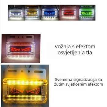 LED stražnja svjetlost za kamione s dizajnom đavoljeg oka, 24V, IP67, LED izvor svjetla, model Lion dance eye lights, pogodno za auto, velike kamione, kamion, poluprikolica