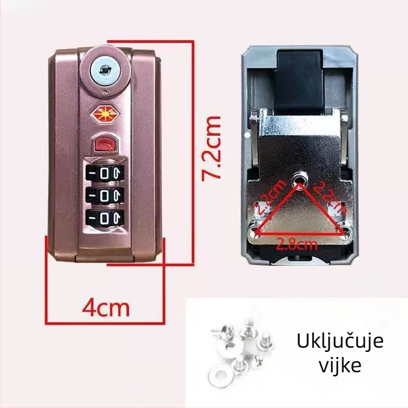 Zatvarač za kovčeg s kodom, ABS okvir — Ljeto 2024, Broj artikla 1001589097, Pribor za prtljagu