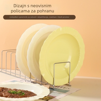 Kružni plastični tanjur za doručak – moderni jednostavni stil, površina ručno crtana, mogućnost prilagodbe logotipa