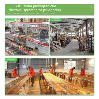 Set noževa i viljuški za steak s ružinim drvetom u dršci, 420 nehrđajući čelik, ogledno poliran, svijetao luksuzni retro stil