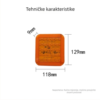 Zadnje LED svjetlo za kamione i prikolice, vodootporno, 12/24V, 240 lm, model Jy-2050