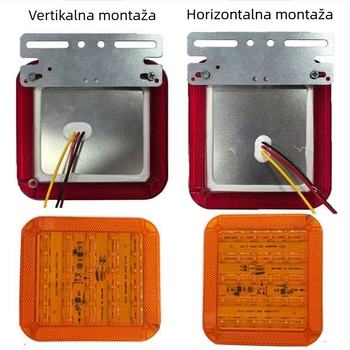 Zadnje LED svjetlo za kamione i prikolice, vodootporno, 12/24V, 240 lm, model Jy-2050