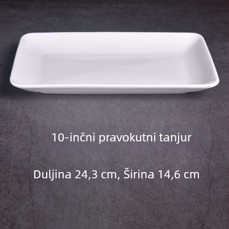 Pravokutni tanjur - Feida, Materijal: svilen cvijet, Uzorak: 69850, Stil: Jednostavan