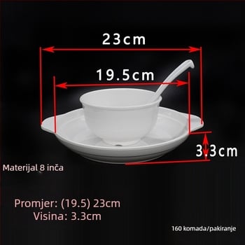 Hongye melaminska ploča s dvije ručke, okrugla, s dekorativnim površinskim dizajnom