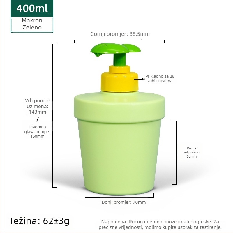 Dozirna boca od PE, izrađena blow molding tehnologijom, Spruce beauty, kapica flip-cap
