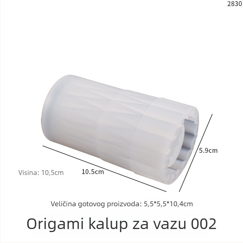 Kružna silikon forma za vazu, za odljevanje gipsa i smole; nepravilnog stila