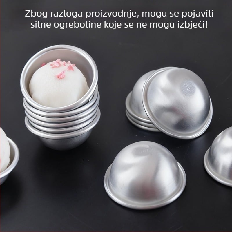 Polukružna posuda za kolače od aluminijske legure – kalup za puding i žele, kalup za pečenje, lansiran 2024.
