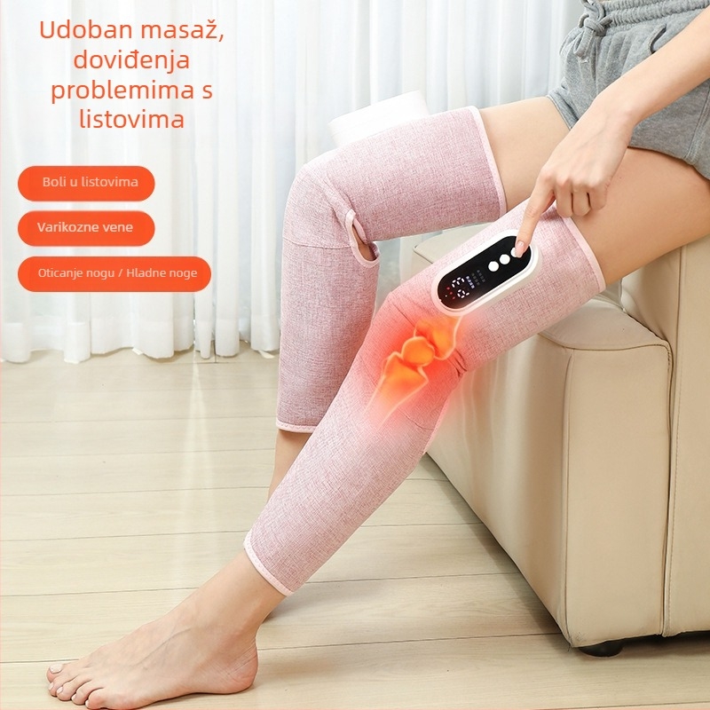 Masazer za listove nogu, bežični i prijenosni, s više načina pneumatskog tlaka zraka, vibracijom, infracrvenim zagrevanjem i toplom kompresijom