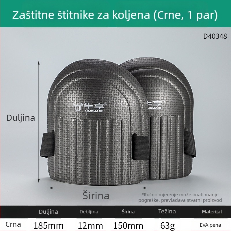 Debeli otporni koljeni štitnici s pjenastom navlakom za gradilište