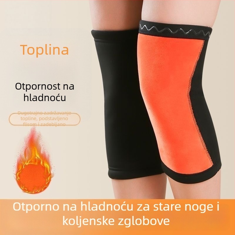 Topli koljeni štitnici s flisom za sport, zaštita koljena u hladnoći i zimska vožnja biciklom