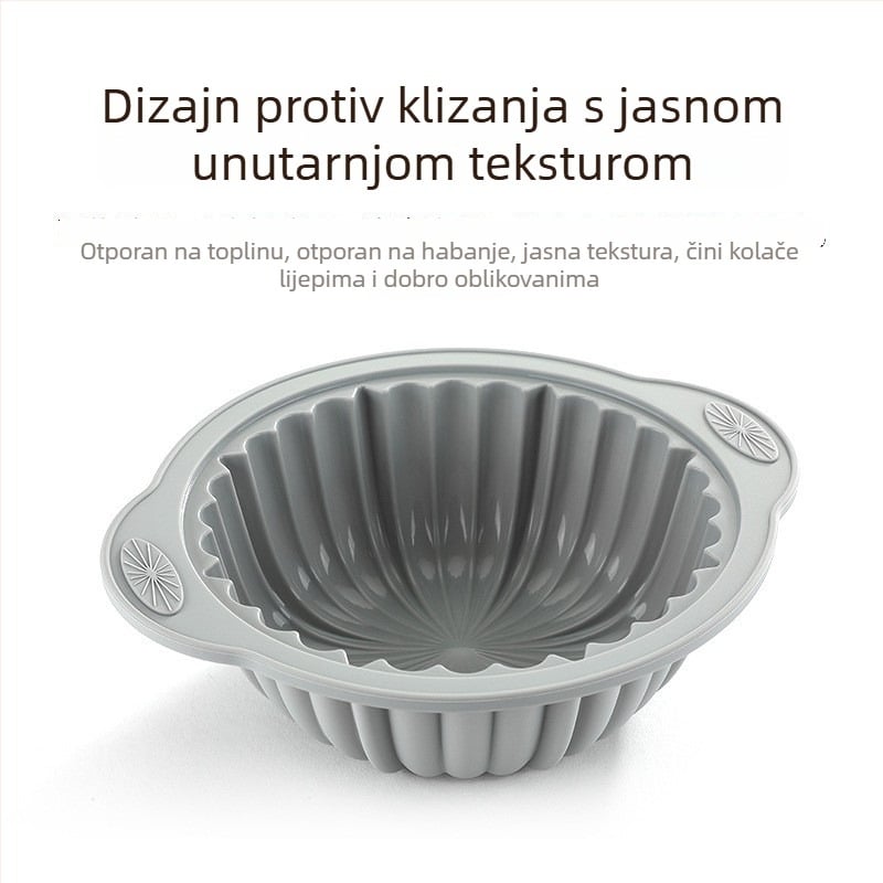 Okrugla silikonska forma za chiffon tortu, otporna na visoke temperature, set silikonskih kalupa za pečenje