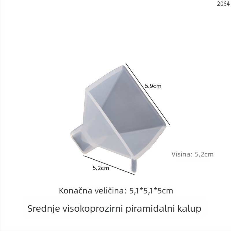 Silikonska forma za smolu za nepravilan piramidalni ukras sa postoljem – DIY kristalno proziran stolni ukras
