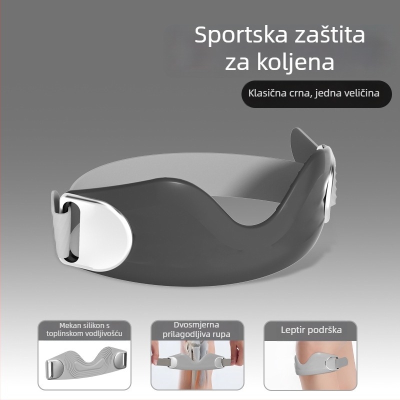 Podrška za koljeno s patelarnim pojasom – profesionalna zaštita koljena, silikon i poliester, za trčanje, vožnju biciklom i badminton