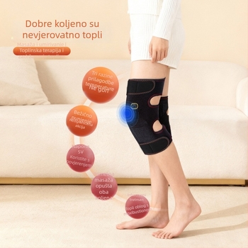 Električne masažne koljeno jastučiće s toplim kompresom i vibracijskom terapijom; raspon temperature 55–72°C; snaga 10W; napon 5V; težina 600g