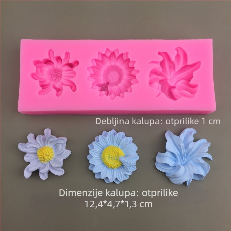 Silikonski kalup za čokoladu i pečenje, nepravilnog oblika, silikon za prehrambenu sigurnost; pogodan za čokoladu, slatkiše, torte, glinu i žbuku.