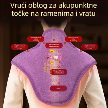 Torba za topli kompres ramena i vrata s električnim grijanjem i paketom morske soli i krupne soli za kućnu fizioterapiju cervikalnog područja