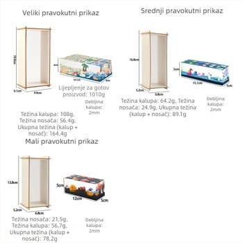 Pravokutna silikonska kalupa za kuboidne ukrase