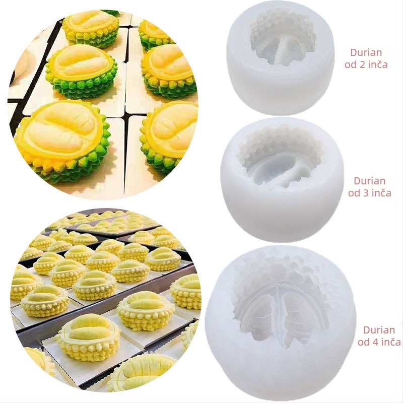 Durian 3D silikonska kalupa za ukrašavanje torti, nepravilnog oblika