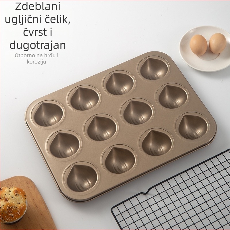 Kalupa za kolače od karbonskog čelika – srcolita forma za pečenje, za maslac rižin kolač, male tortice i mousse (Izlazak 2024) (Srcolita; Karbonsko čeliko; Forma za pečenje; Za maslac rižin kolač i mousse; Izlazak 2024)