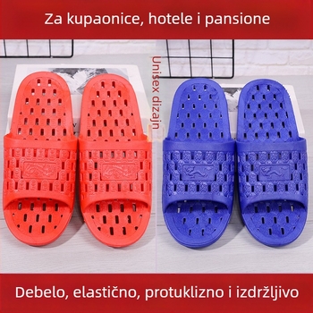 Ambidekstrijske hotelske papuče od PVC, protuklizne za saunu i kupanje, lake i prozračne.