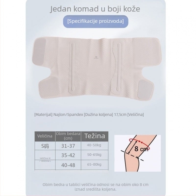 Štitnik za koljeno s zaštitom patelle, apsorpcija udaraca, najlon i spandeks