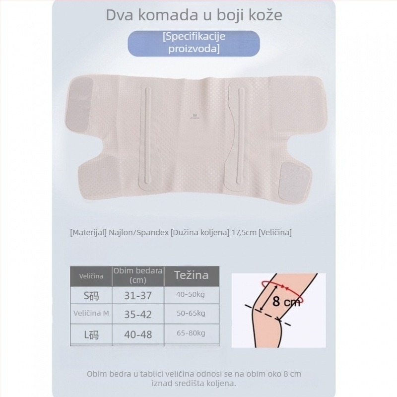 Štitnik za koljeno s zaštitom patelle, apsorpcija udaraca, najlon i spandeks