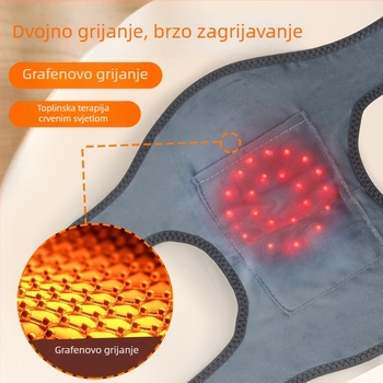 Višezonski grijaći masažer za koljeno, rame i lakat; inteligentna kontrola temperature s 3 načini; raspon grijanja 45–65°C; snaga 7,5W, 5V/2A; topla kompresijska masaža