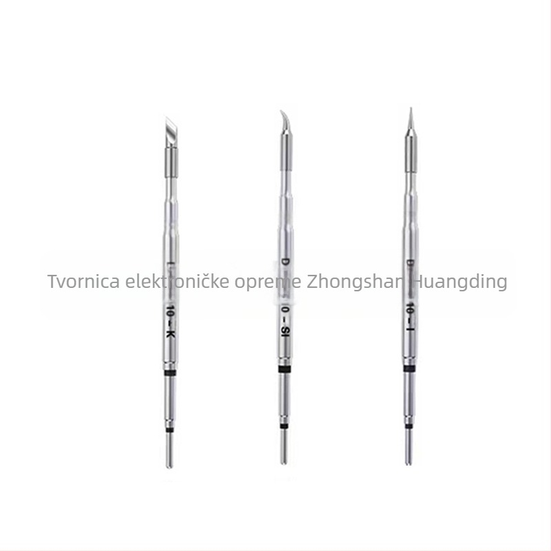 Vrh za zavarivanje C210 serije; bakar, bezolovni; oblici vrha: pointed head / knife head / curved head; raspon temperature 0–500°C; maksimalna snaga 150W; kompatibilan s GVM/JBC/OSS/T26 stanicama