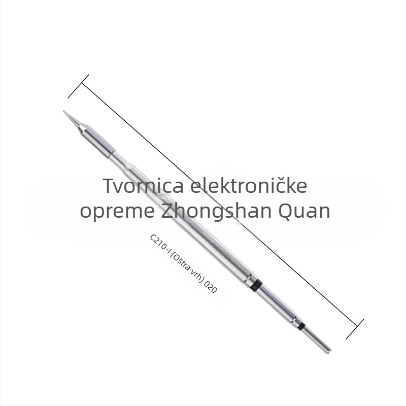 Vrh za zavarivanje C210 serije; bakar, bezolovni; oblici vrha: pointed head / knife head / curved head; raspon temperature 0–500°C; maksimalna snaga 150W; kompatibilan s GVM/JBC/OSS/T26 stanicama