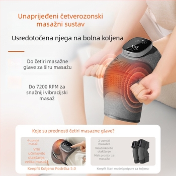 Kopefy KPF-Knee13 Električni masažer koljena s grijanjem – Višestruki načini masaže i toplinske kompresije, 3 razine masaže i 5 razina grijanja, za starije osobe i srednje odrasle