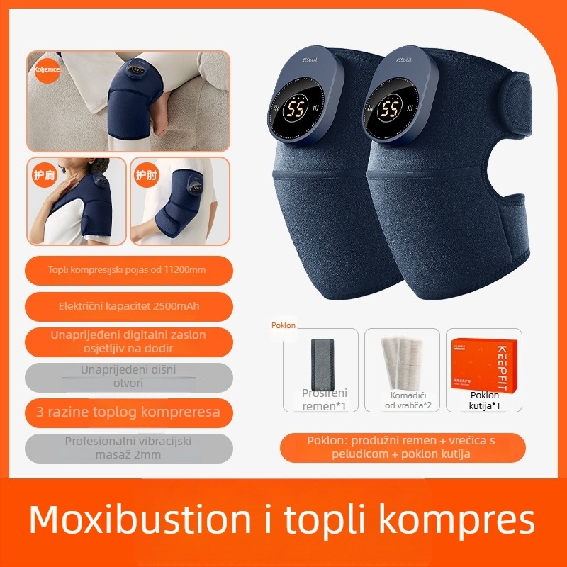 Kopefy KPF-Knee13 Električni masažer koljena s grijanjem – Višestruki načini masaže i toplinske kompresije, 3 razine masaže i 5 razina grijanja, za starije osobe i srednje odrasle