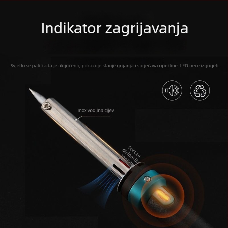 Vrtno električno lemilo sa svjetlom, dvostruki vrući nož za bušenje cvjetnih posuda, rezanje i graviranje (za elektroničke spojeve i druge zavarivačke zadatke)