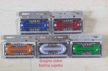 Bočna LED svjetla za auto/trailer — 7.2W, 24V, LED izvor, 2700K, model: dvostruko sidrenje