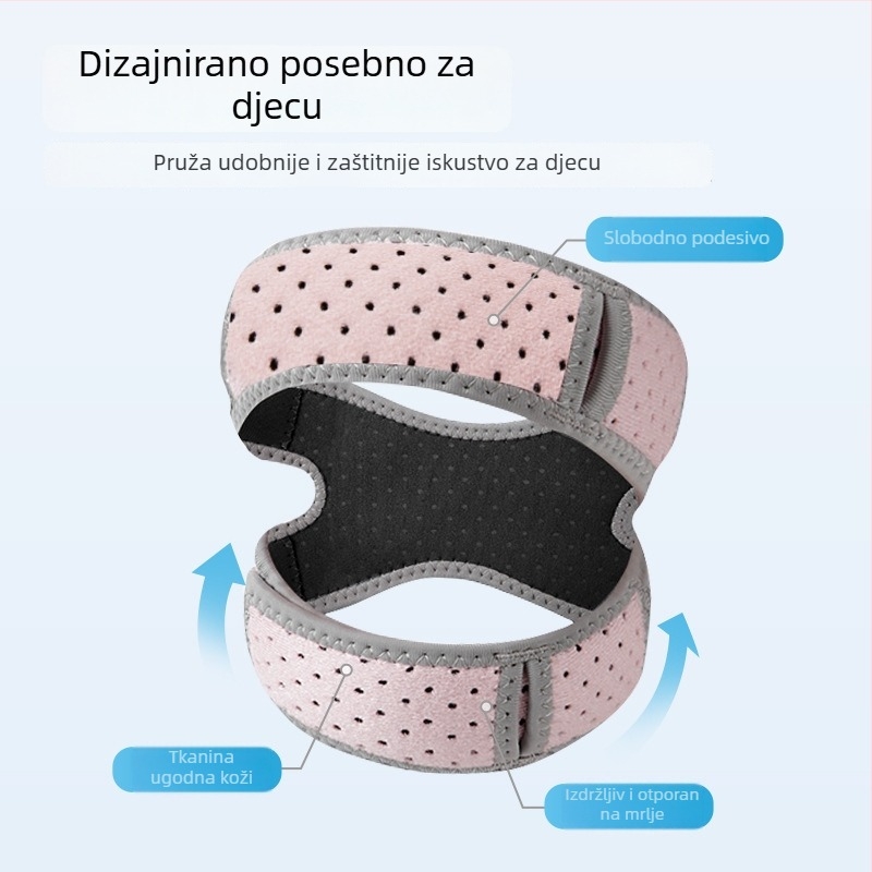 Dječji koljeni zglob s podrškom za patelu, za trčanje i preskakanje užeta, unisex, poliester