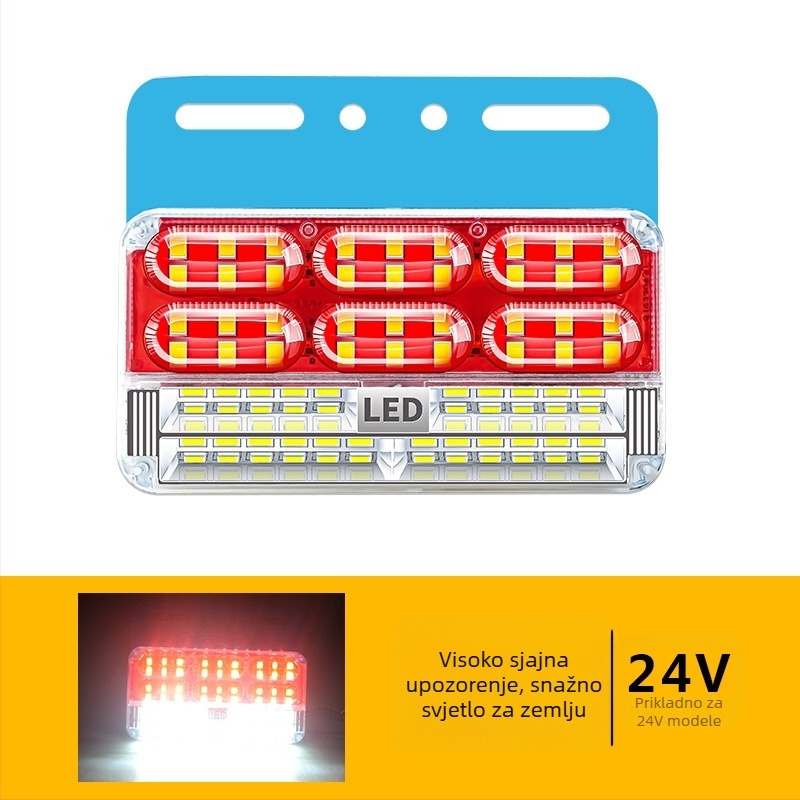 Kamionske bočne svjetiljke s tri reda - vodootporne, 24V, 16W, ABS plast