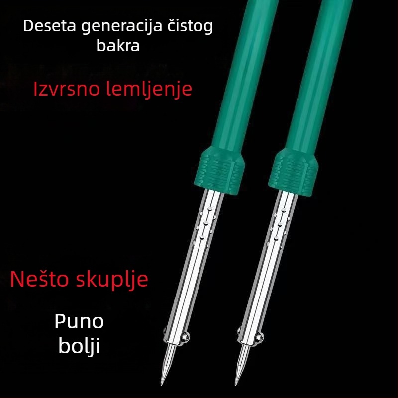 Električno lemilo s konstantnom temperaturom – kućni set, nehrđajući čelik, za spajanje kablova i konektora