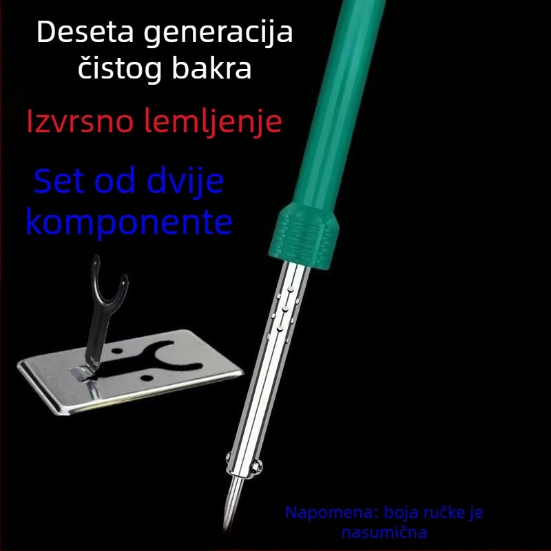 Električno lemilo s konstantnom temperaturom – kućni set, nehrđajući čelik, za spajanje kablova i konektora