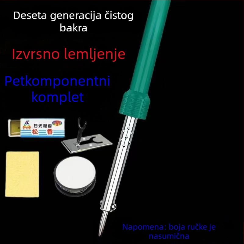 Električno lemilo s konstantnom temperaturom – kućni set, nehrđajući čelik, za spajanje kablova i konektora